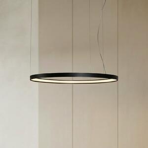 SOLLUX LIGHTING Lampă suspendată LED Rio 110, orientată orizontal, 3.000K, negru, Negru, Bucătărie, Aluminiu, Modern