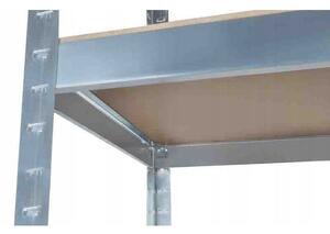 Raft metalic pentru depozitare, structura 4 nivele, sarcina per raft 175 kg, 150x75x30 cm