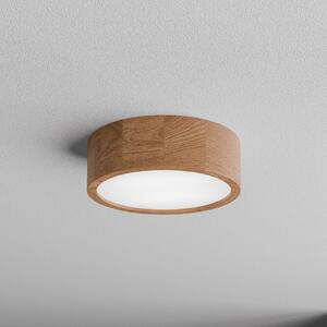TEMAR LIGHTING Plachetă Cleo DR275, IP20, senzor, Ø 28 cm, lemn de stejar, Lemn, Camera de zi / sufragerie, Lemn
