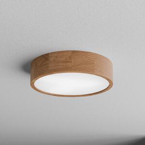 TEMAR LIGHTING Plachetă Cleo DR375, IP20, senzor, Ø 38 cm, lemn de stejar, Lemn, Camera de zi / sufragerie, Lemn