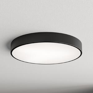 TEMAR LIGHTING Plafonieră Cleo 600, negru, senzor, IP20, Ø 60 cm, metal, Negru, Camera de zi / sufragerie, Metal, Modern