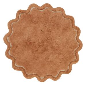 Covor cărămiziu lavabil țesut manual rotund din bumbac ø 110 cm Sweet April Toffee – Nattiot