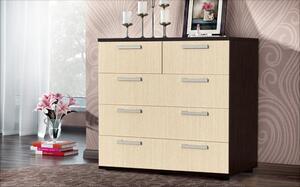 COMODA K-5, 80x46x83 CM, WENGE/MESTEACAN