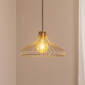 Opviq Lampă suspendată Depay, auriu, 1 bec, metal, Ø 36 cm, E27, reglabil, Auriu / Alamă, Camera de zi / sufragerie, Metal