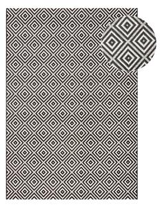 Traversă de exterior NORTHRUGS Karo, 80 x 150 cm, negru-alb