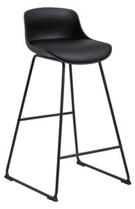 Scaun de bar negru (înălțime șezut 76 cm) Tina – Actona