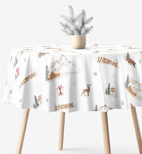 Goldea față de masă 100% bumbac - zakopane - rotundă Ø 110 cm