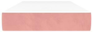 Saltea de pat cu arcuri, roz, 120x190x20 cm, catifea