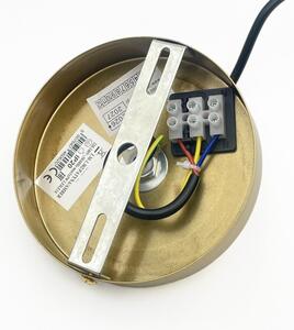 Candelabru suspendat pe cablu CRISTAL 1xE14/15W/230V alamă/bej fumuriu