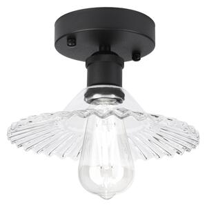 Lustră aplicată TRISH, 1xE27/15W/230V, negru/transparent