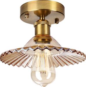 Lustră aplicată TRISH 1xE27/15W/230V auriu/bej fumuriu