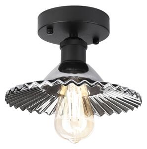 Lustră aplicată TRISH 1xE27/15W/230V negru/fumuriu