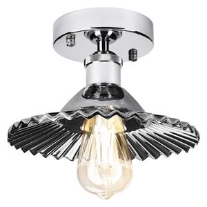 Plafonieră TRISH 1xE27/15W/230V crom lucios/negru fumuriu
