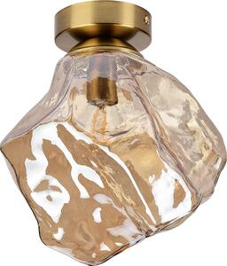 Plafonieră CRISTAL 1xE14/15W/230V alamă/bej fumuriu