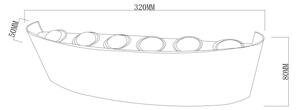 Top Light -LED Aplică de perete pentru exterior RAY LED/10W/230V 3000/4000/6500K IP54 albă