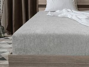 Cearsaf Frotir cu elastic EXCLUSIVE 90x200 cm gri deschis