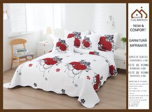 Set Cuvertura 5 Piese - Red Roses