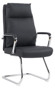 Scaun vizitator Siquel, Pako World, Negru, 58x62x105 cm