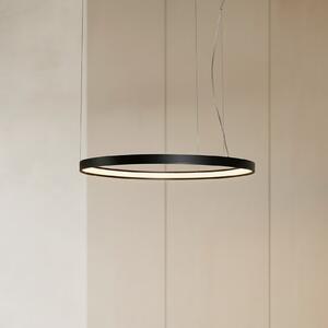 SOLLUX LIGHTING Lampă suspendată LED Rio 78, orizontală, 3.000K, negru, Negru, Bucătărie, Aluminiu, Modern