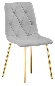 Scaun Bucatarie/Dining Fido ,Picioare Aurii, Gri Deschis