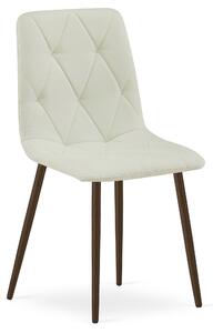 Scaun Bucatarie/Dining Fido Picioare Finisaj Lemn Culoare Nuc, Textil Bej