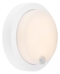 Brilo - Aplica LED de perete reîncărcabilă pentru exterior, cu senzor, 4 W/5 V, 4400 mAh, IP44, alb