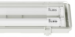 Corp de iluminat tehnic LED T8, 2 x soclu G13, 20 W, 230 V, 6500 K, 120 cm, IP65, alb