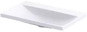 Oristo Compact lavoar 60x38 cm dreptunghiular mobilier alb luciu UME-C-ET-60-92-BO
