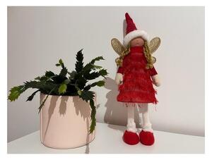 Figurina decorativa zana Craciun, aripi cu glitter, inaltime 40 cm