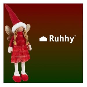 Figurina decorativa zana Craciun, aripi cu glitter, inaltime 40 cm