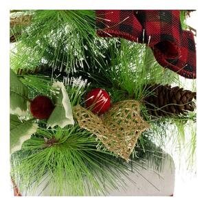 Decoratiune brad de Craciun artificial in ghiveci, inaltime 45 cm