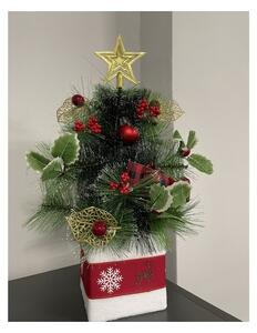 Decoratiune brad de Craciun artificial in ghiveci, inaltime 45 cm