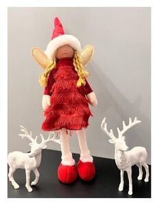 Figurina decorativa zana Craciun, aripi cu glitter, inaltime 40 cm