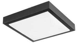 Plafoniera Solen, 2 x E27, 40W, senzor miscare, timp de iluminare reglabil, 27x27x9 cm, IP44, negru