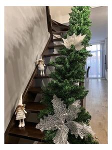Figurina zana Craciun, decor brad sau masa festiva, inaltime 40 cm, gri