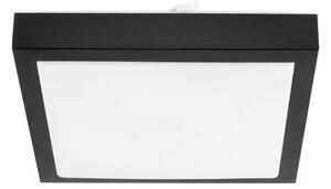 Plafoniera Solen, 2 x E27, 40W, senzor miscare, timp de iluminare reglabil, 27x27x9 cm, IP44, negru