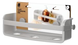 Raft pentru baie gri autoadeziv din plastic reciclat Flex Adhesive – Umbra