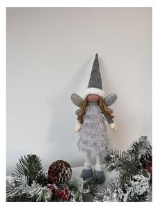 Figurina zana Craciun, decor brad sau masa festiva, inaltime 40 cm, gri