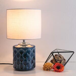 Pauleen Glowing Midnight lampă masă alb/albastru, Albastru, Camera de zi / sufragerie, Ceramică, Modern