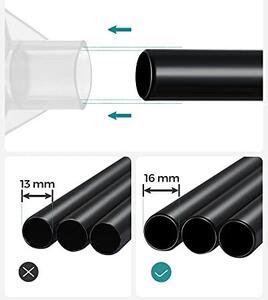 Dulap pentru haine, Songmics, Negru, 170x45x167 cm