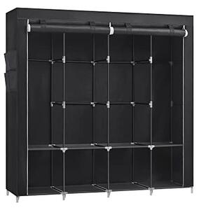 Dulap pentru haine, Songmics, Negru, 170x45x167 cm
