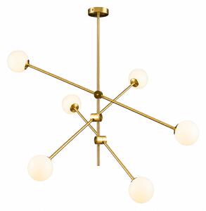 Lustră Orion Gold cu 6 surse de lumina 100 x 39 cm