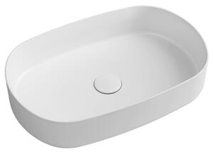 Sapho Sapho, chiuveta ceramica blat INFINITY OVAL, 55x36 cm, alb mat, 10NF65055-2L