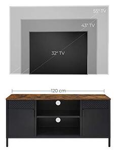 Comoda TV, Songmics, Negru , 120x40x55 cm