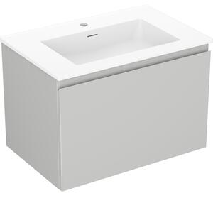 Mexen Orio, mobilier baie 70 cm cu lavoar Otis, 1 sertar, gri mat/alb mat, 91A10-07047-1-BF62-W18M01