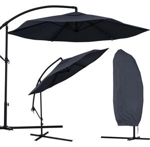 Umbrela de gradina pliabila SUNVI 300 cm, grafit + ambalare gratuită