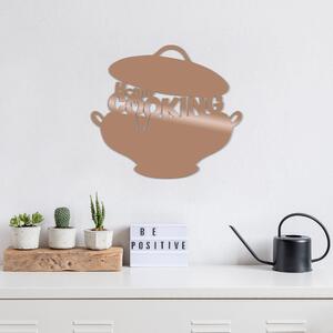 Decoratiune de perete Metal Cookıng-metalpot, Cupru, 40x1x45 cm