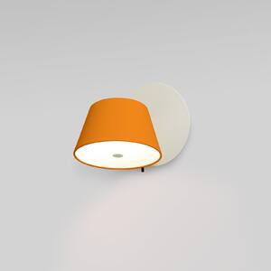 MARSET Tam aplică de perete 1 bec alb mat/portocaliu, Portocaliu, Camera de zi / sufragerie, Metal, Design