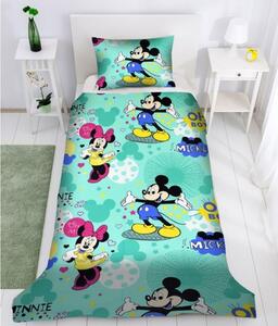Lenjerie de pat copii - Mickey & Minnie verde