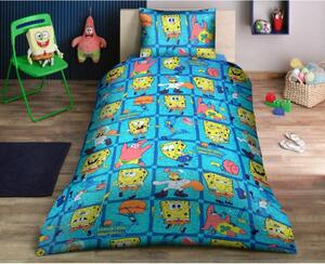 Lenjerie de pat copii - SpongeBoB Albastru